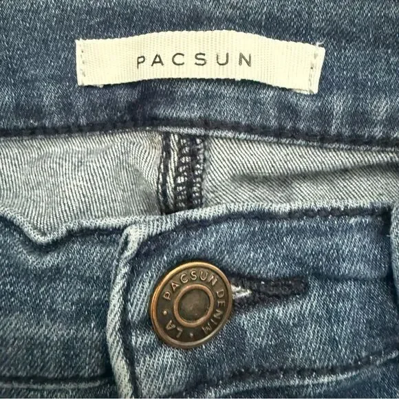 PacSun High Rise Jegging Blue Skinny Jeans with Distressed Details - Picture 3 of 7